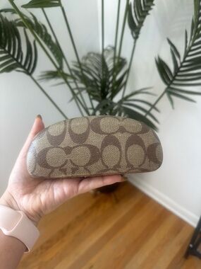 Signature Monogram Sunglasses Case - Brown